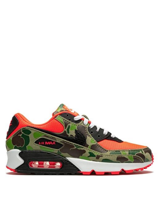 Nike Red Air Max 90 Retro 'reverse Duck Camo' Shoes