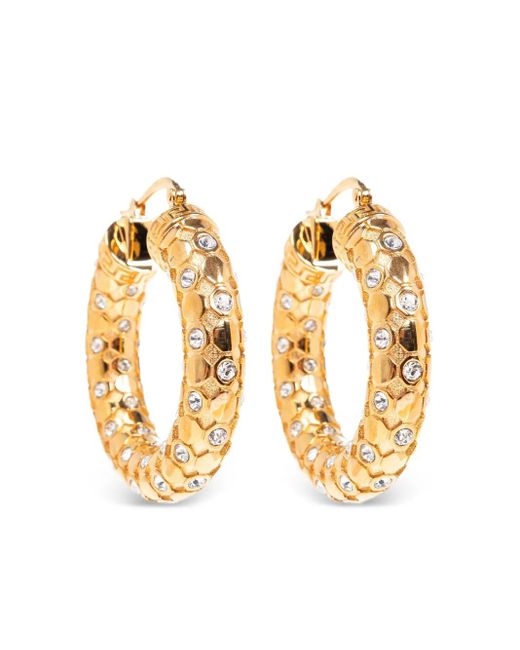 Versace Metallic Creolen mit Greca-Gravur