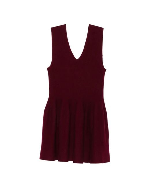 Lisa Yang Red V-Neck Mini Dress