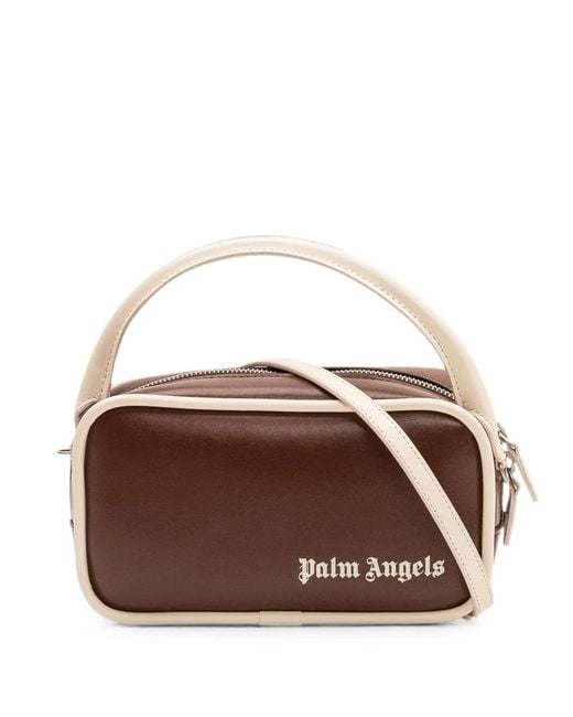 Palm Angels Brown Logo Crossbody Bag