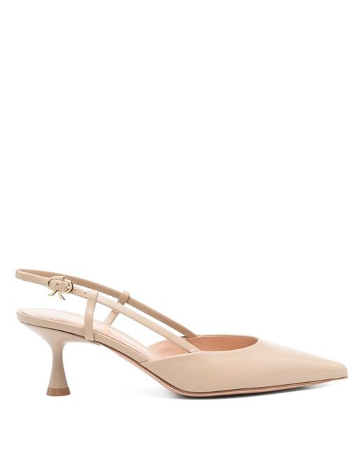 Gianvito Rossi Pink Ascent Pumps With 55Mm Back Strap
