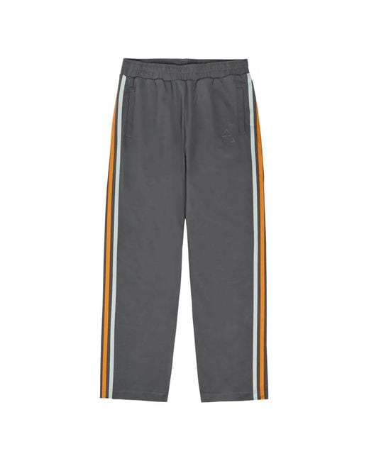 AN-Y1 Gray Side-Stripe Track Pants for men