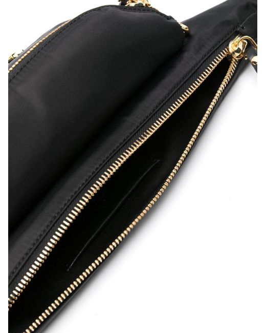 Moschino Black Logo-Lettering Belt Bag