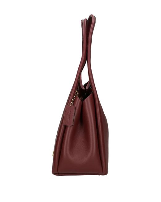 COACH Purple Medium Lana Top-Handle Leather Shoulder Bag