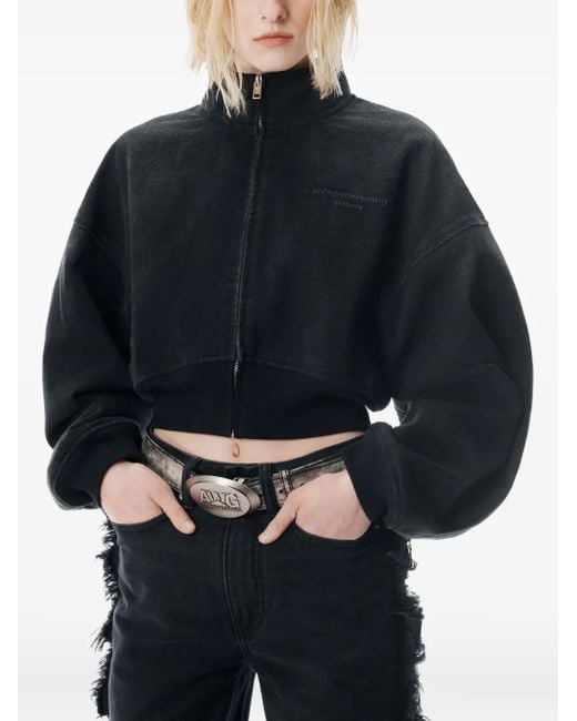 Alexander Wang スタンドカラー ジップアップ ジャケット Black