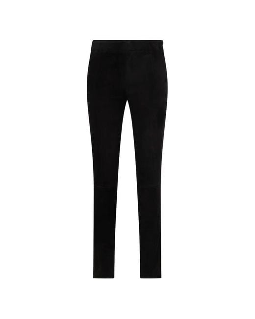 Moorer Black Slim-Fit Trousers