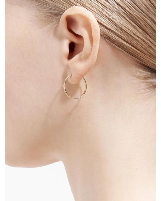 Shihara White 18Kt Double Hoop 20 Single Earring