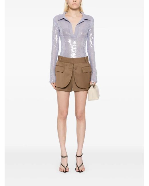 Monse Natural Layered Shorts