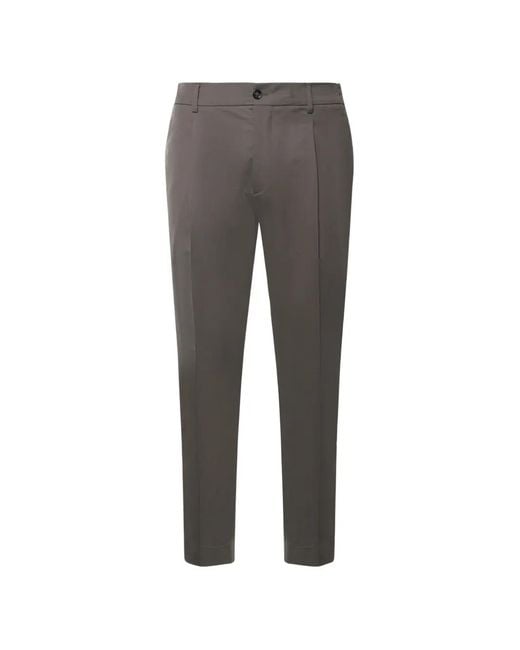 BE ABLE Gray New Riccardo Pleated Tapered Trousers for men