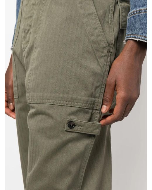 Fortela Green Jerry Straight-Leg Cotton Trousers