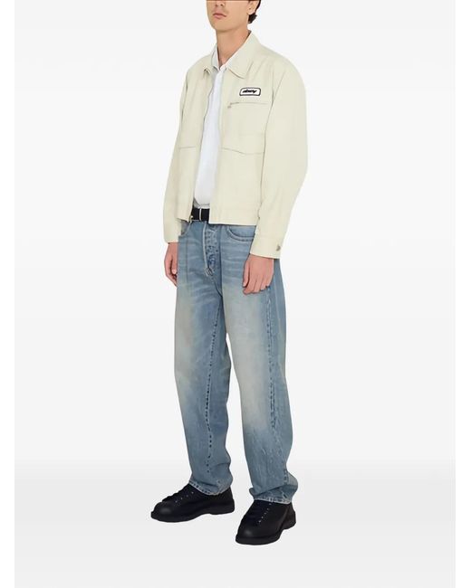 Obey White Logo-Patch Work Jacket for men