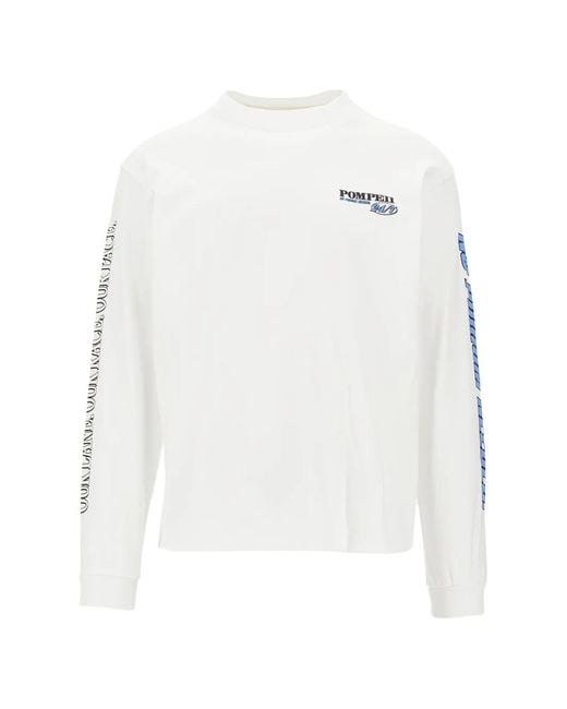 Pompeii3 White What's The Rush Long-Sleeve T-Shirt for men