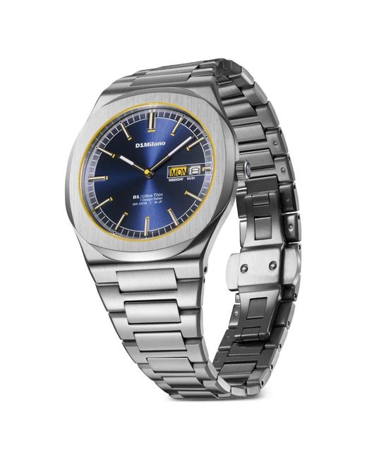 D1 Milano Blue Ultra Thin 39Mm Watch for men
