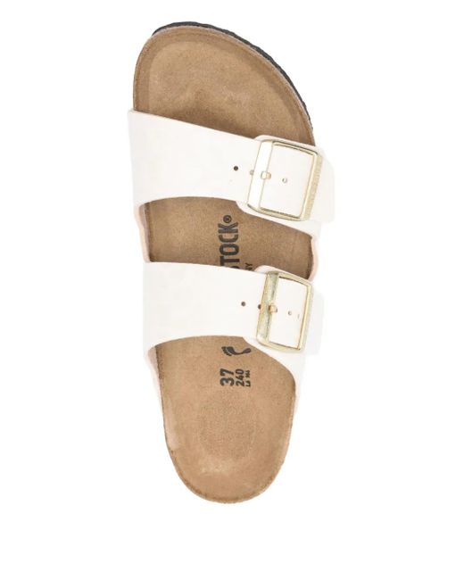 Birkenstock White Arizona Sandalen mit Schnallenverschluss