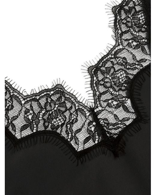 Vera Wang Black Sibel Lace-Trim Mini Dress