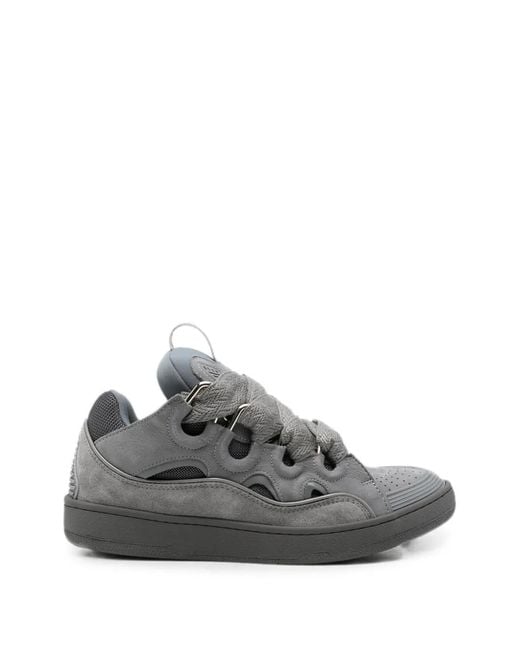 Lanvin Gray Curb Sneakers for men
