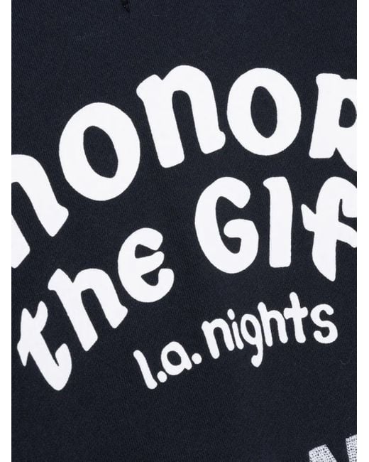 Honor The Gift Blue Logo Crew-Neck T-Shirt for men