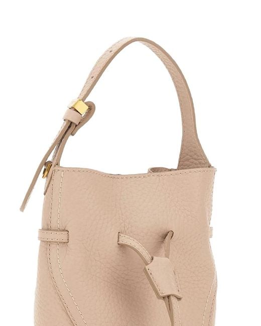 Gianni Chiarini White Sienna Leather Bucket Bag