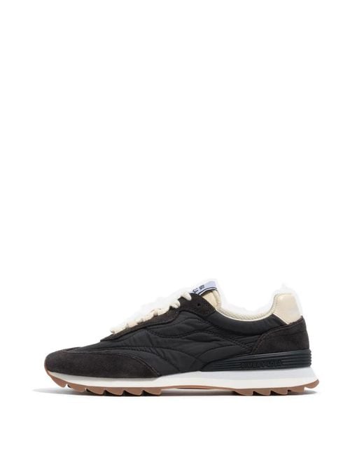 Bimba Y Lola Black Dark Suede And Nylon 13 23 Soft Technical Sneakers