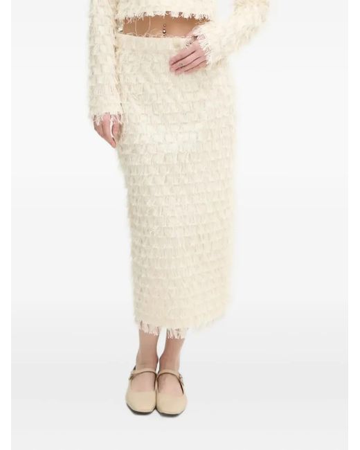 Falda midi con abertura Day Birger et Mikkelsen de color White