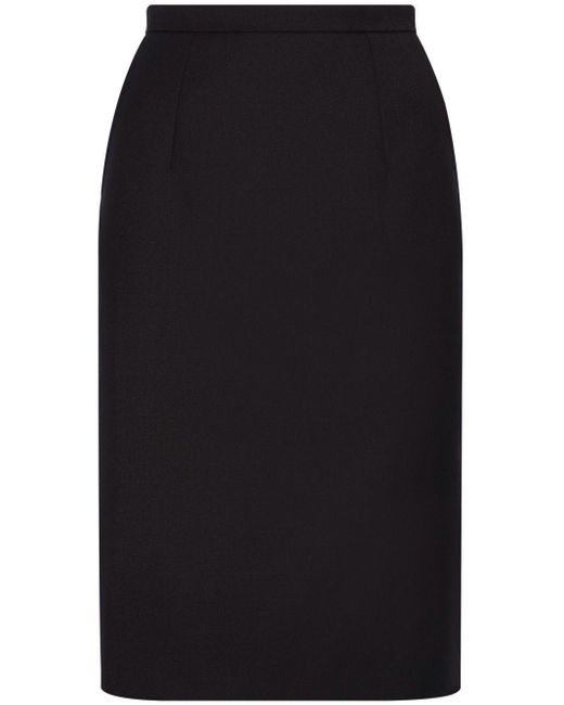 Dolce & Gabbana Black High-waist Pencil Miniskirt