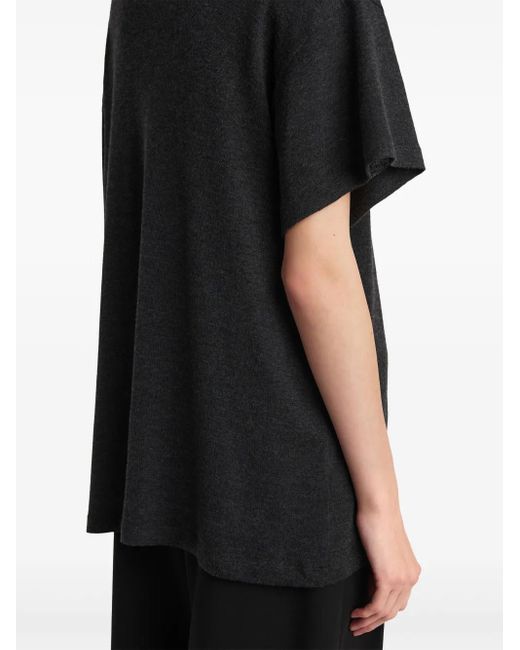 Khaite Black Short-Sleeve Top