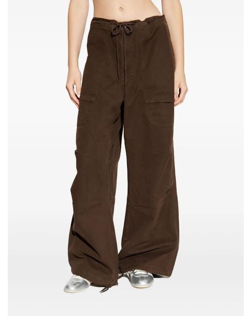 Entire studios Brown Drawstring Cargo Trousers