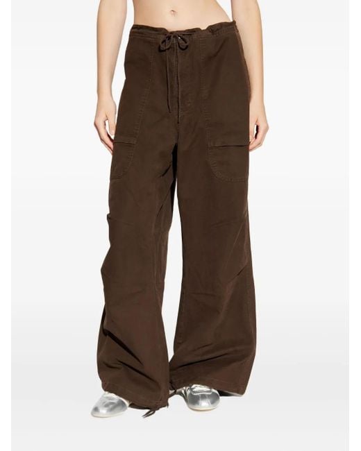 Entire studios Brown Drawstring Cargo Trousers