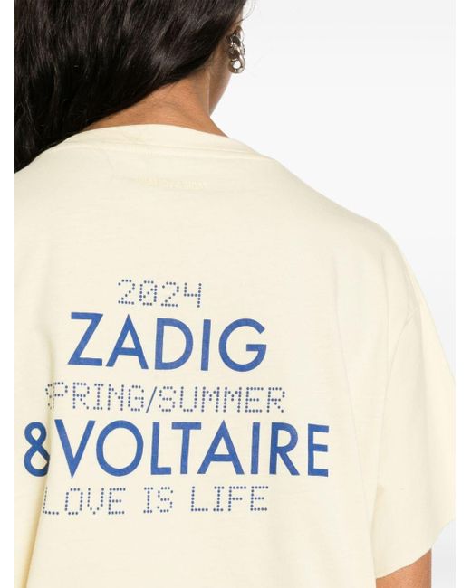 Zadig & Voltaire Tommer Katoenen T-shirt in het Natural