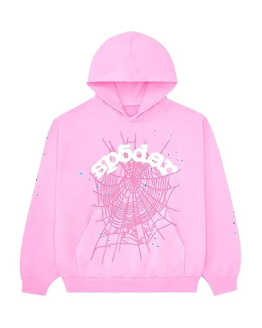 Sudadera OG Web con capucha Sp5der de color Pink