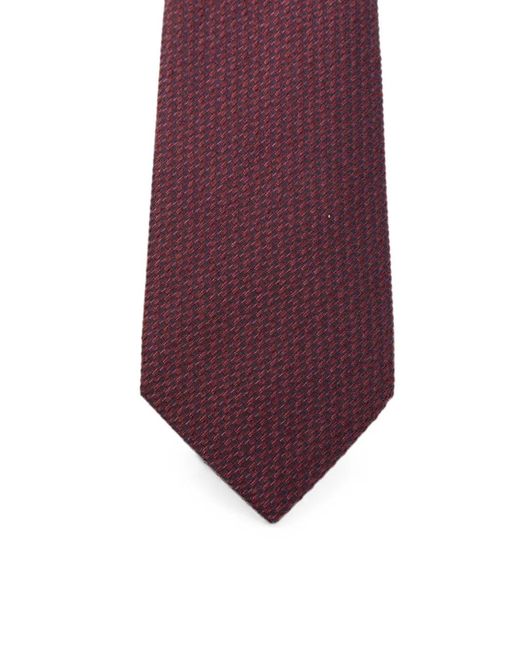 Canali Purple Micro-Pattern Silk-Blend Tie for men