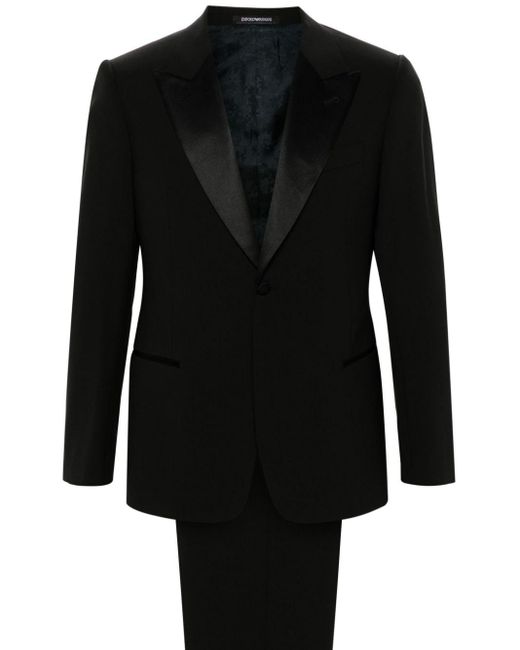 Costume à simple boutonnage Emporio Armani pour homme en coloris Black