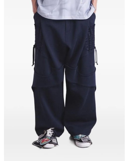 Yoshio Kubo Blue Wide-Leg Track Pants