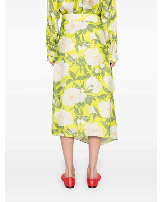KENZO Peonies スカート Yellow