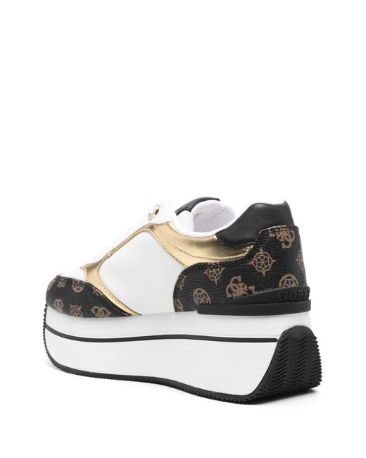 Guess White Camrio Platform Sneakers