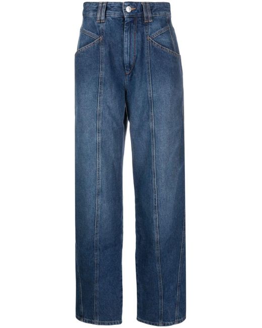 Isabel Marant Blue Vetan Straight-leg Jeans