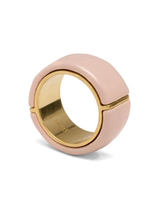 AMI Pink Hammered Lacquered Ring