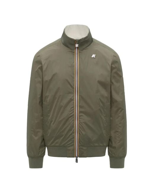 K-Way Green Arsene Reversible Jacket for men