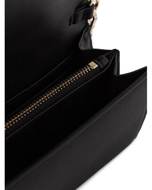 Karl Lagerfeld Black Logo-Plaque Crossbody Bag