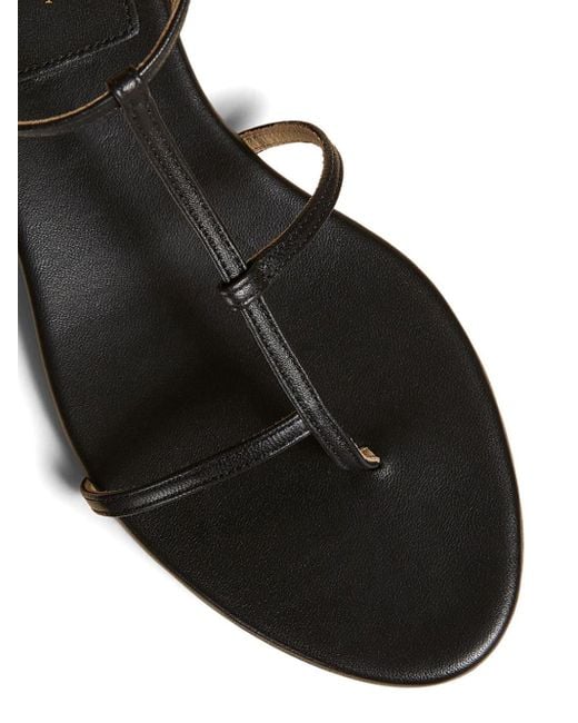Khaite Black The Jones Leather Sandals - Women's - Lamb Skin/leather