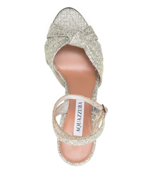 Aquazzura White 85Mm Nina Sandals