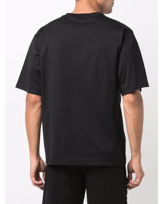 Dolce & Gabbana Black Logo-Patch Short-Sleeve T-Shirt for men