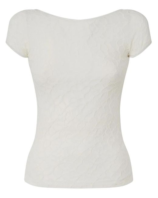 Pinko フローラルレース トップ White