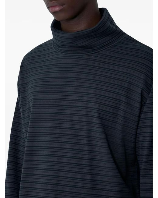 Comme des Garçons Blue Striped Turtleneck Sweatshirt for men