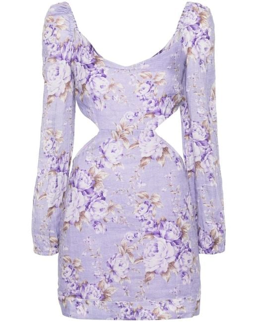 Mc2 Saint Barth Purple Abito Donna Con Stampa