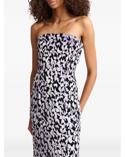 16Arlington White Minelli Devore Strapless Midi Dress