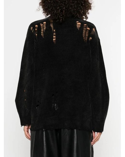 Cardigan Con Taglio A Vivo di R13 in Black