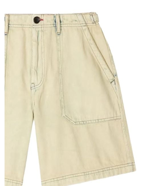 Paul Smith Natural Patch-Pockets Cotton Shorts for men