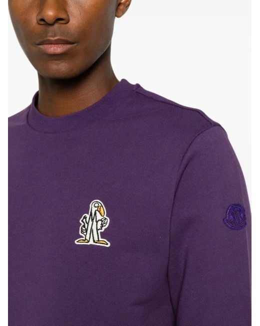 Moncler Pullover Mit Logo-Patch in Purple für Herren