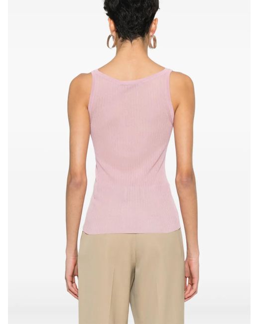 Max Mara Pink Silk Tank Top